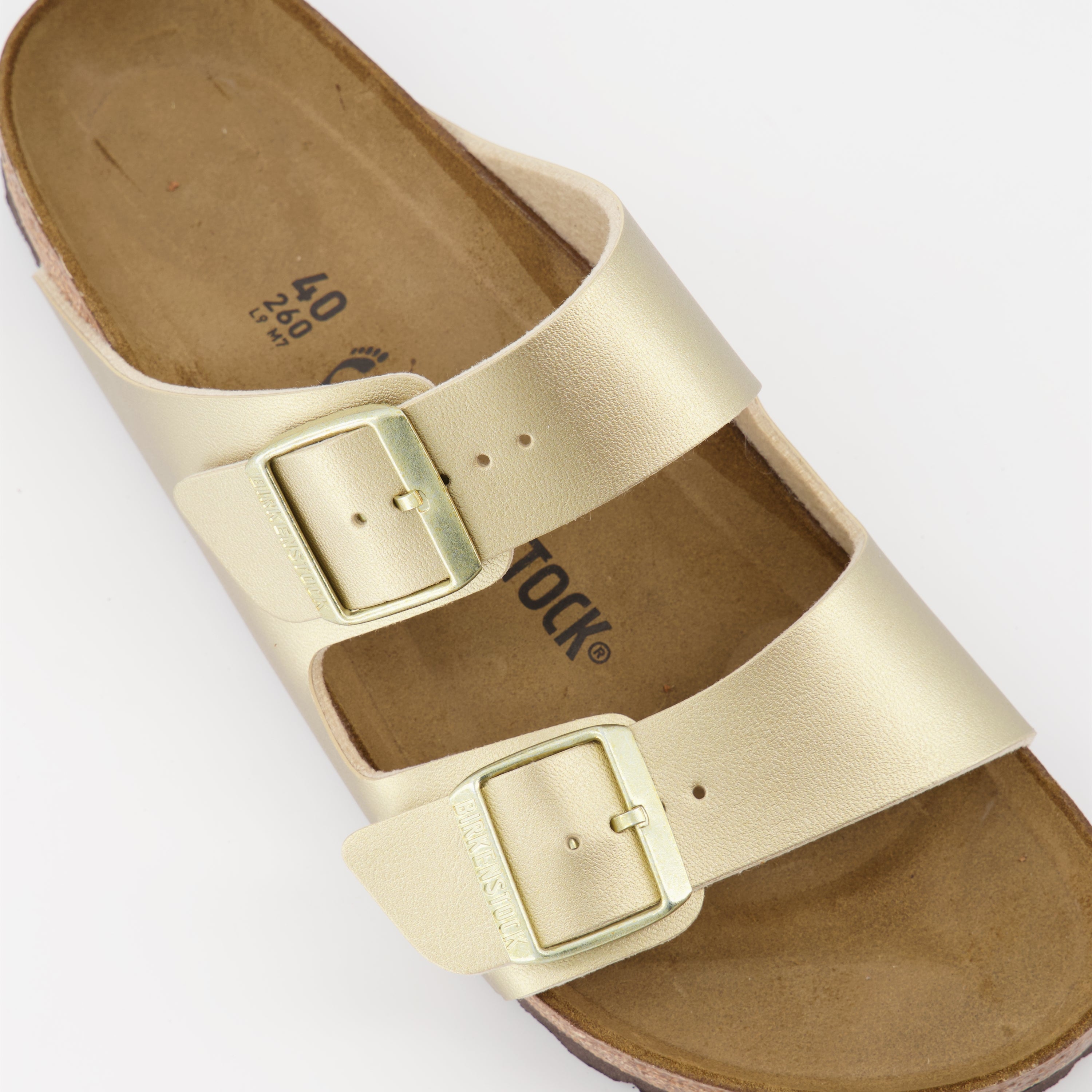 Offene schuhe Arizona Sandalen Birkenstock Gold Femme