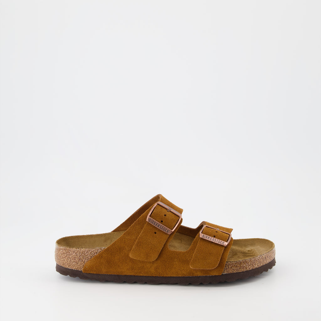 Scarpe aperte Pantofole Arizona Birkenstock Marrone Homme