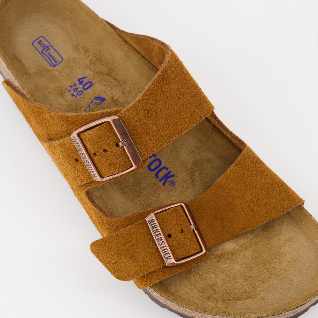 Scarpe aperte Pantofole Arizona Birkenstock Marrone Homme