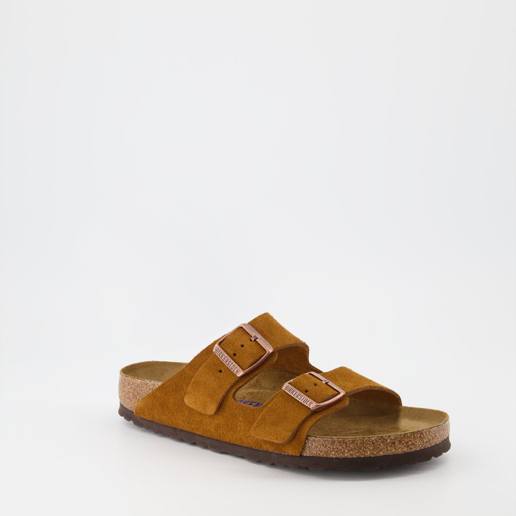 Scarpe aperte Pantofole Arizona Birkenstock Marrone Homme