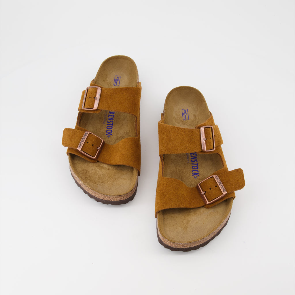 Scarpe aperte Pantofole Arizona Birkenstock Marrone Homme