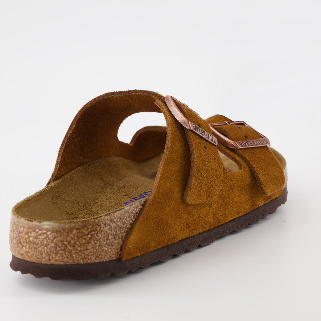 Scarpe aperte Pantofole Arizona Birkenstock Marrone Homme