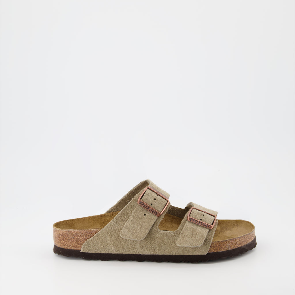 Sapatos abertos Chinelos Arizona Birkenstock Marrom Homme