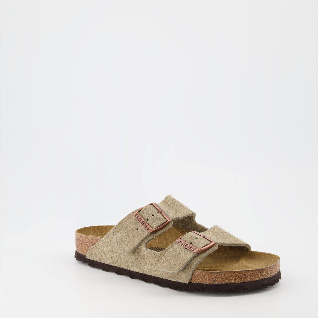 Sapatos abertos Chinelos Arizona Birkenstock Marrom Homme