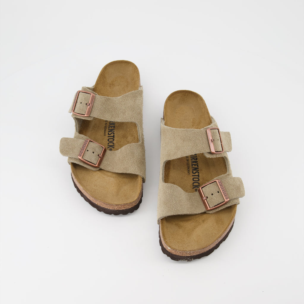 Sapatos abertos Chinelos Arizona Birkenstock Marrom Homme