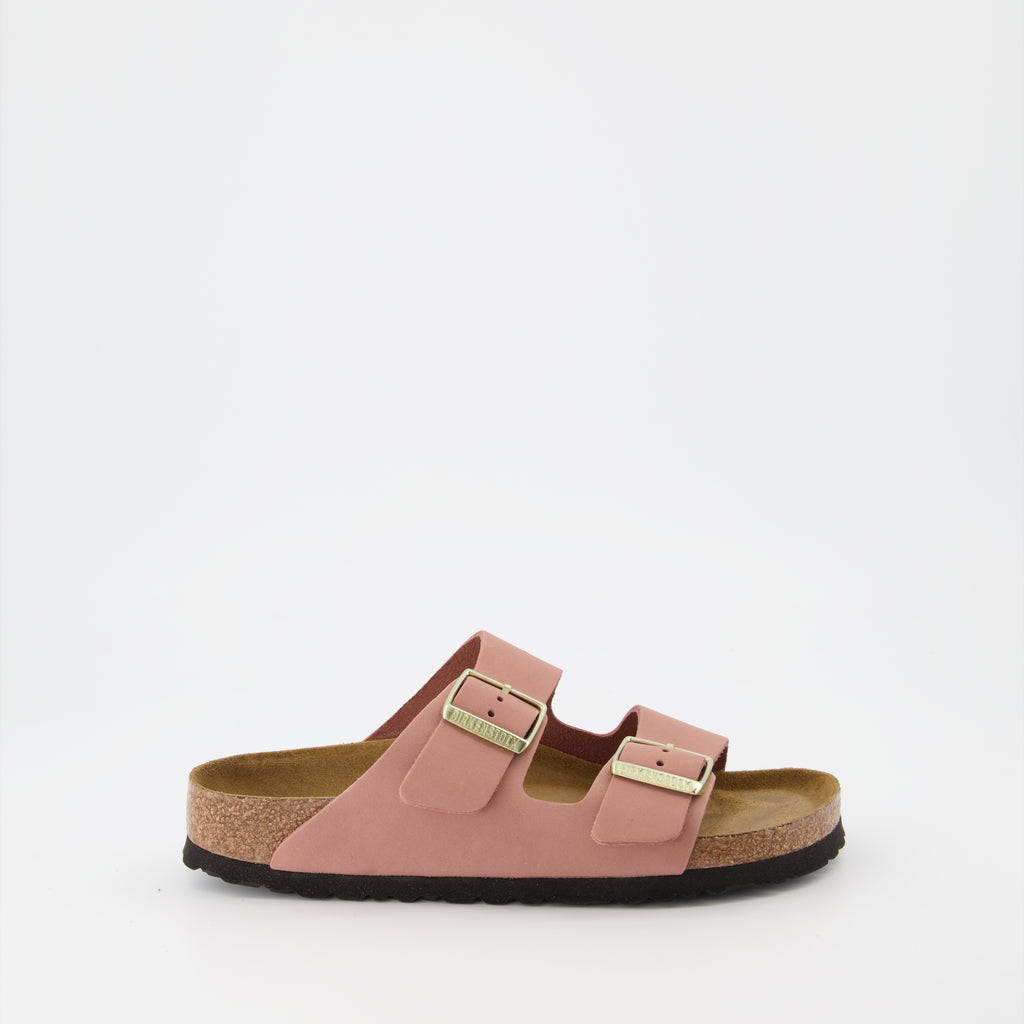 Sapatos abertos Claquettes Arizona Birkenstock Rosa Femme