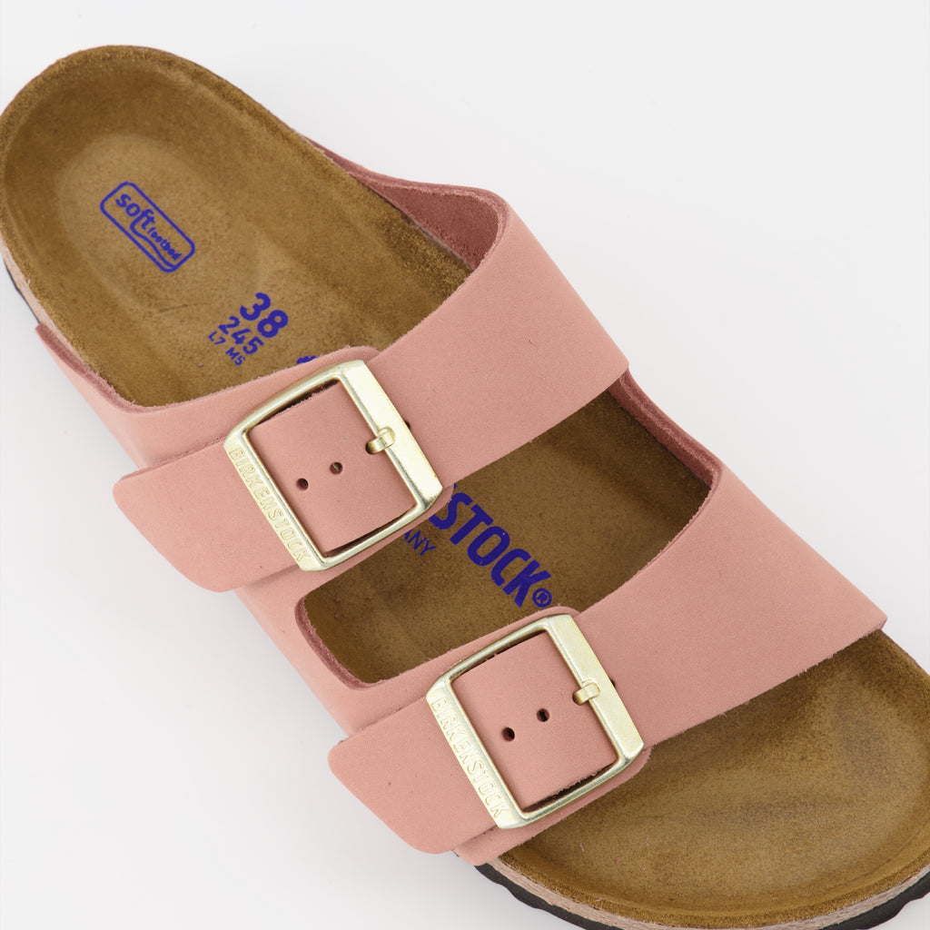 Sapatos abertos Claquettes Arizona Birkenstock Rosa Femme