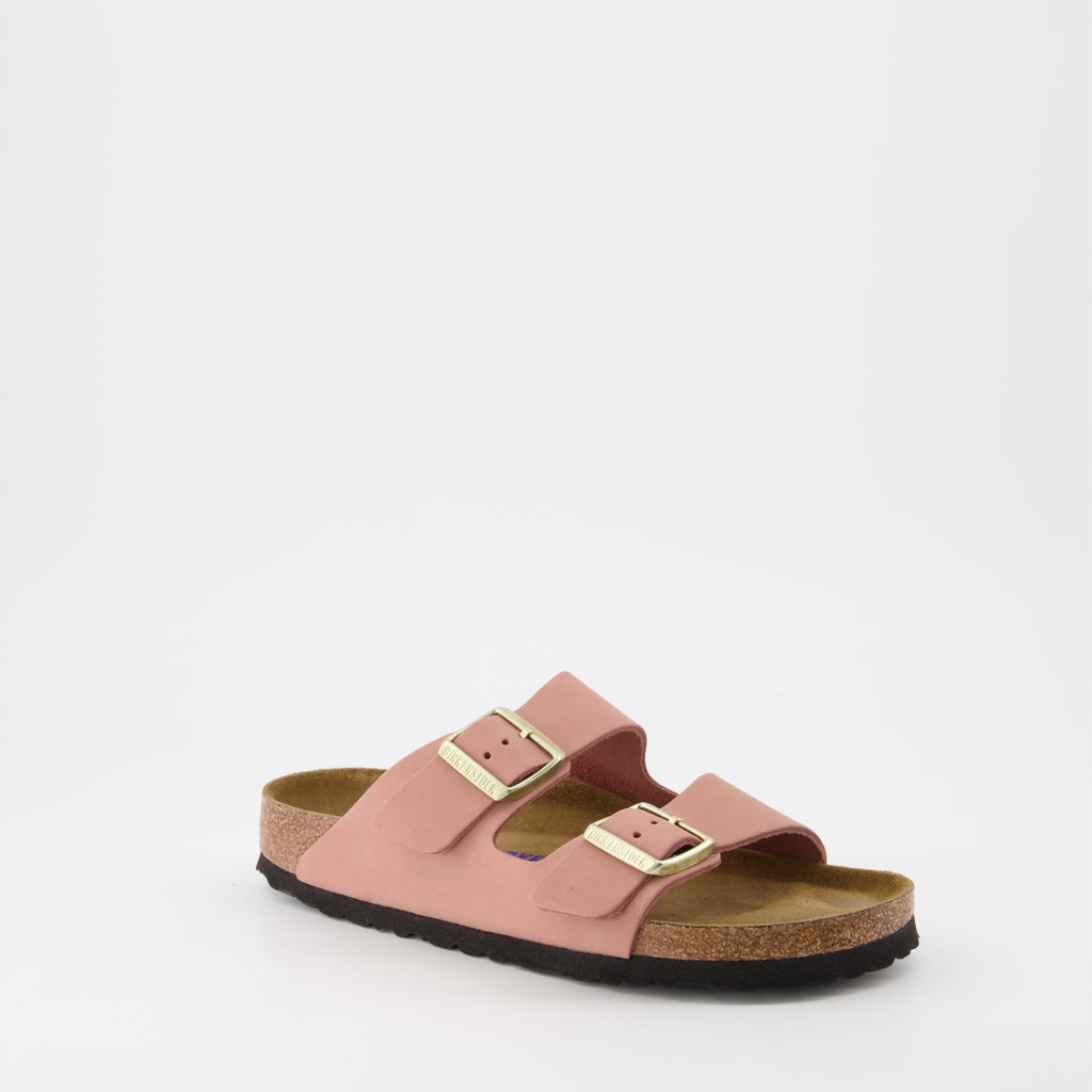 Sapatos abertos Claquettes Arizona Birkenstock Rosa Femme