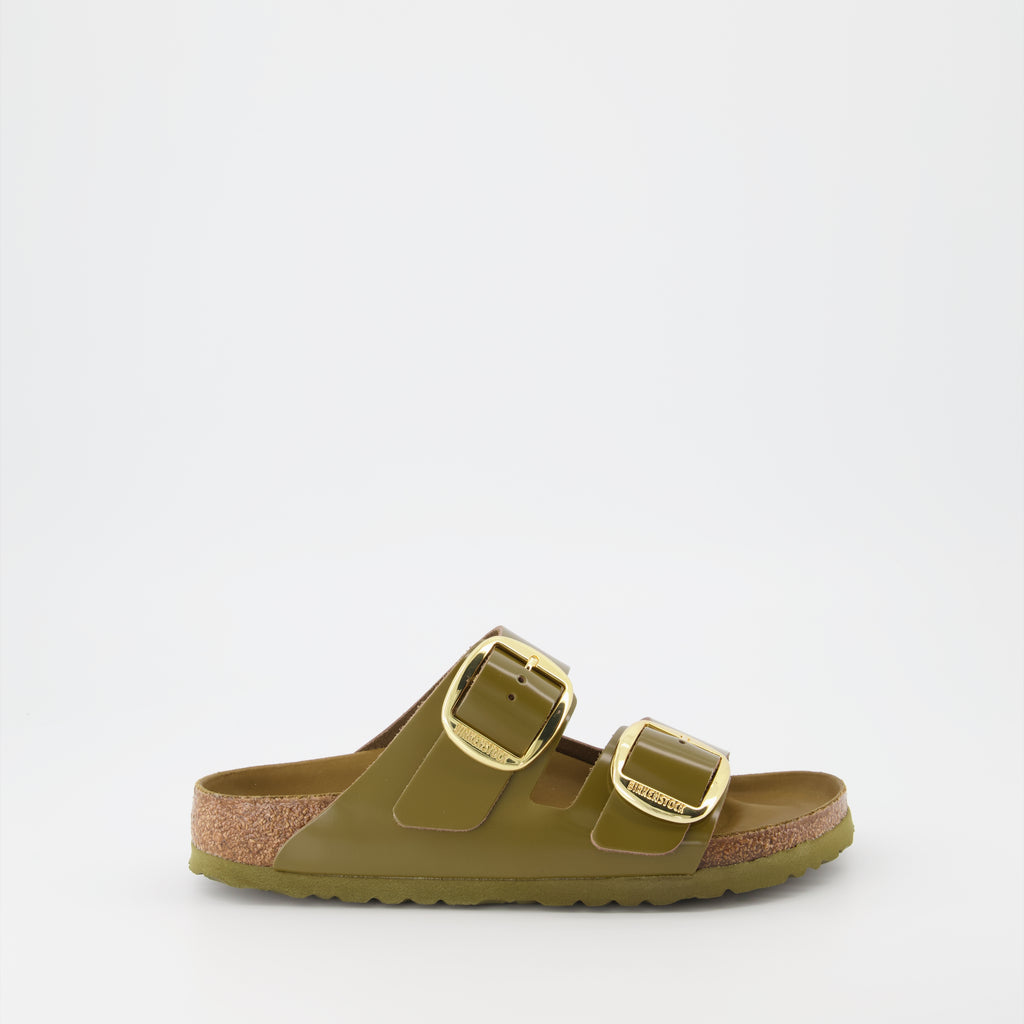 Sapatos abertos Claquettes Arizona Birkenstock Verde Femme