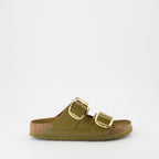 Sapatos abertos Claquettes Arizona Birkenstock Verde Femme
