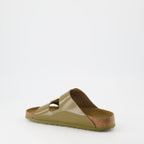 Sapatos abertos Claquettes Arizona Birkenstock Verde Femme