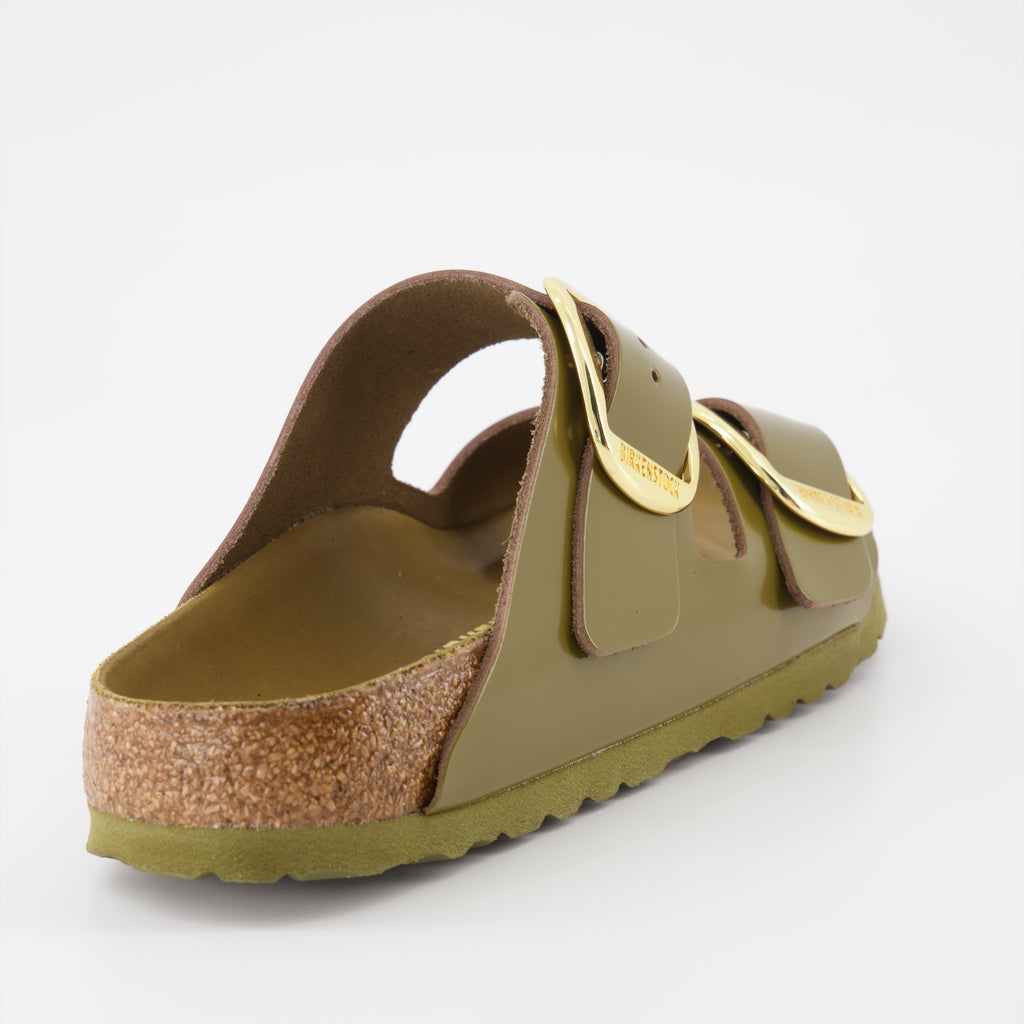 Sapatos abertos Claquettes Arizona Birkenstock Verde Femme