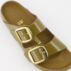 Sapatos abertos Claquettes Arizona Birkenstock Verde Femme