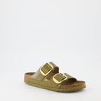 Sapatos abertos Claquettes Arizona Birkenstock Verde Femme