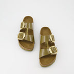 Sapatos abertos Claquettes Arizona Birkenstock Verde Femme