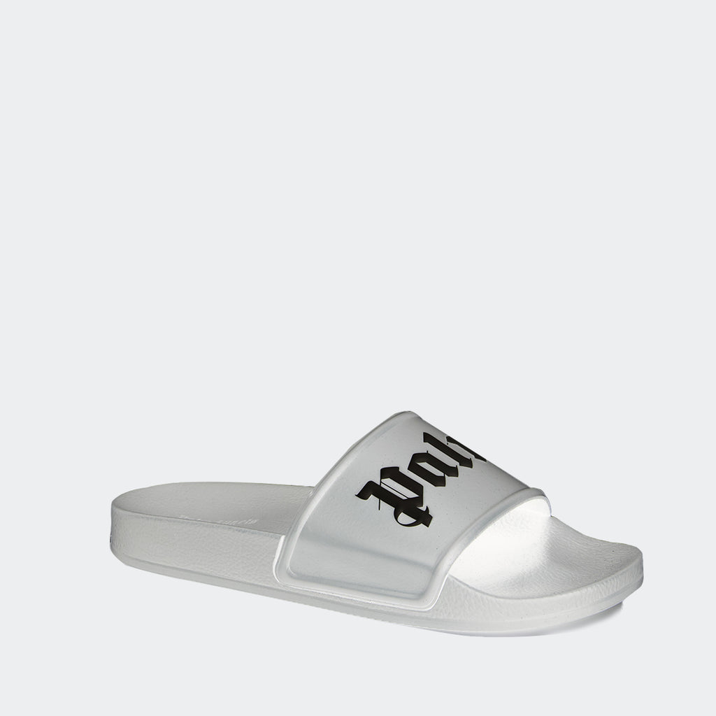 Offene schuhe Claquettes à logo Palm Angels Weiß Homme