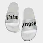 Offene schuhe Claquettes à logo Palm Angels Weiß Homme