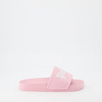 Offene schuhe Claquettes à logo Palm Angels Rosa Femme