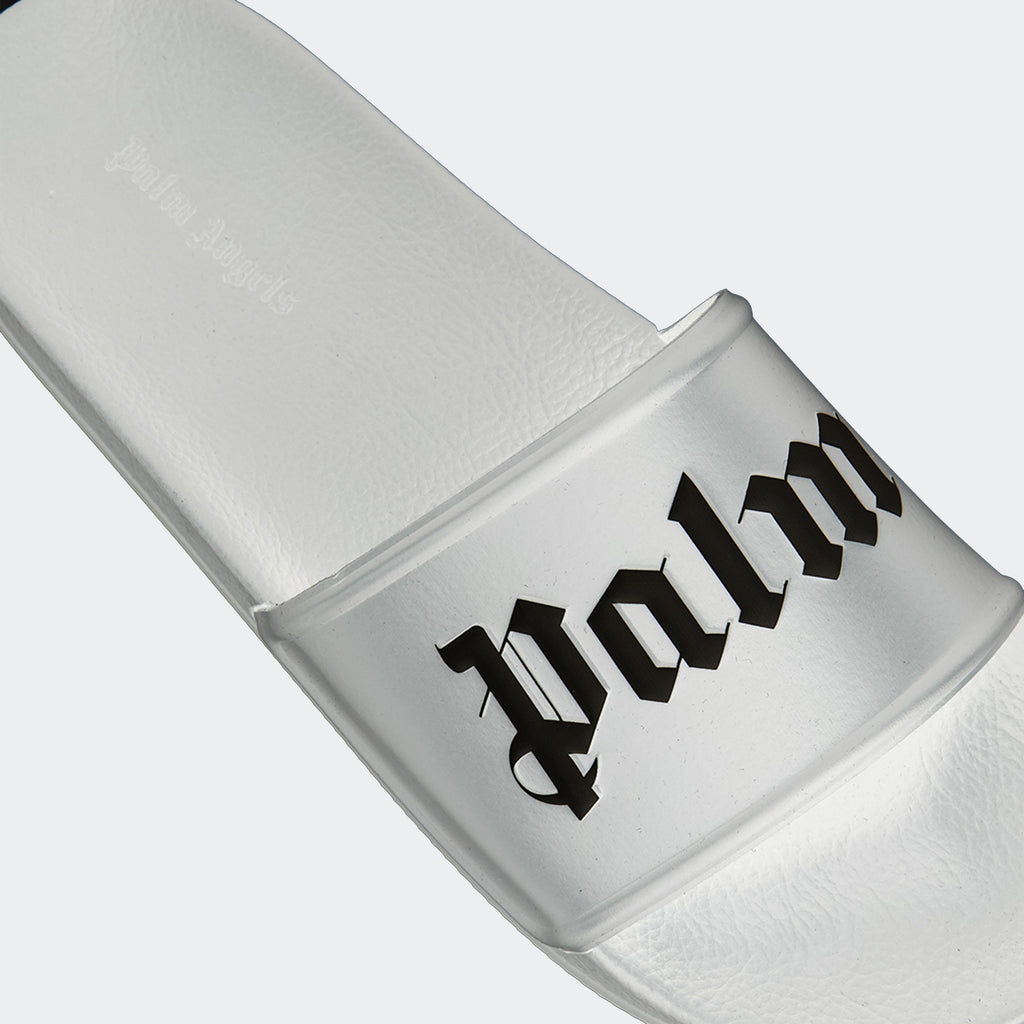 Offene schuhe Claquettes à logo Palm Angels Weiß Homme