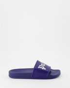 Offene schuhe Claquettes à logo Palm Angels Blau Homme