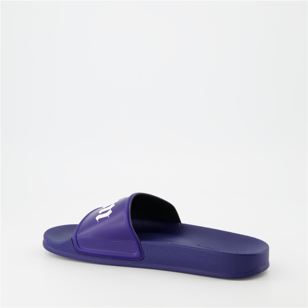 Offene schuhe Claquettes à logo Palm Angels Blau Homme