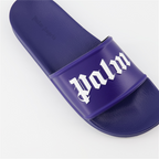 Offene schuhe Claquettes à logo Palm Angels Blau Homme