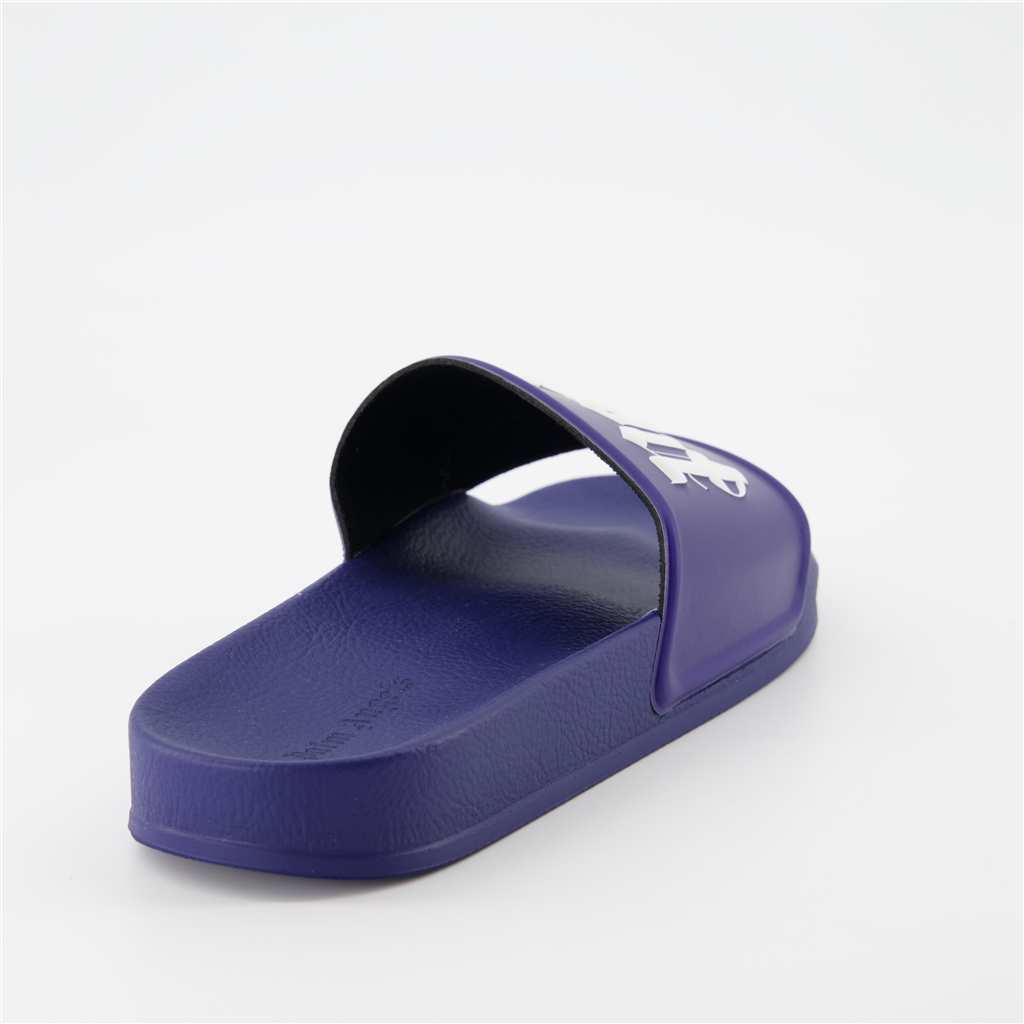 Offene schuhe Claquettes à logo Palm Angels Blau Homme