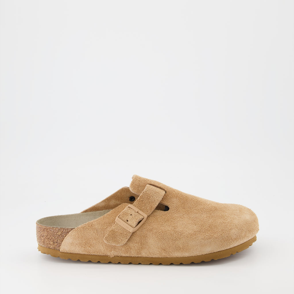Sapatos abertos Claquettes Boston Birkenstock Bege Homme