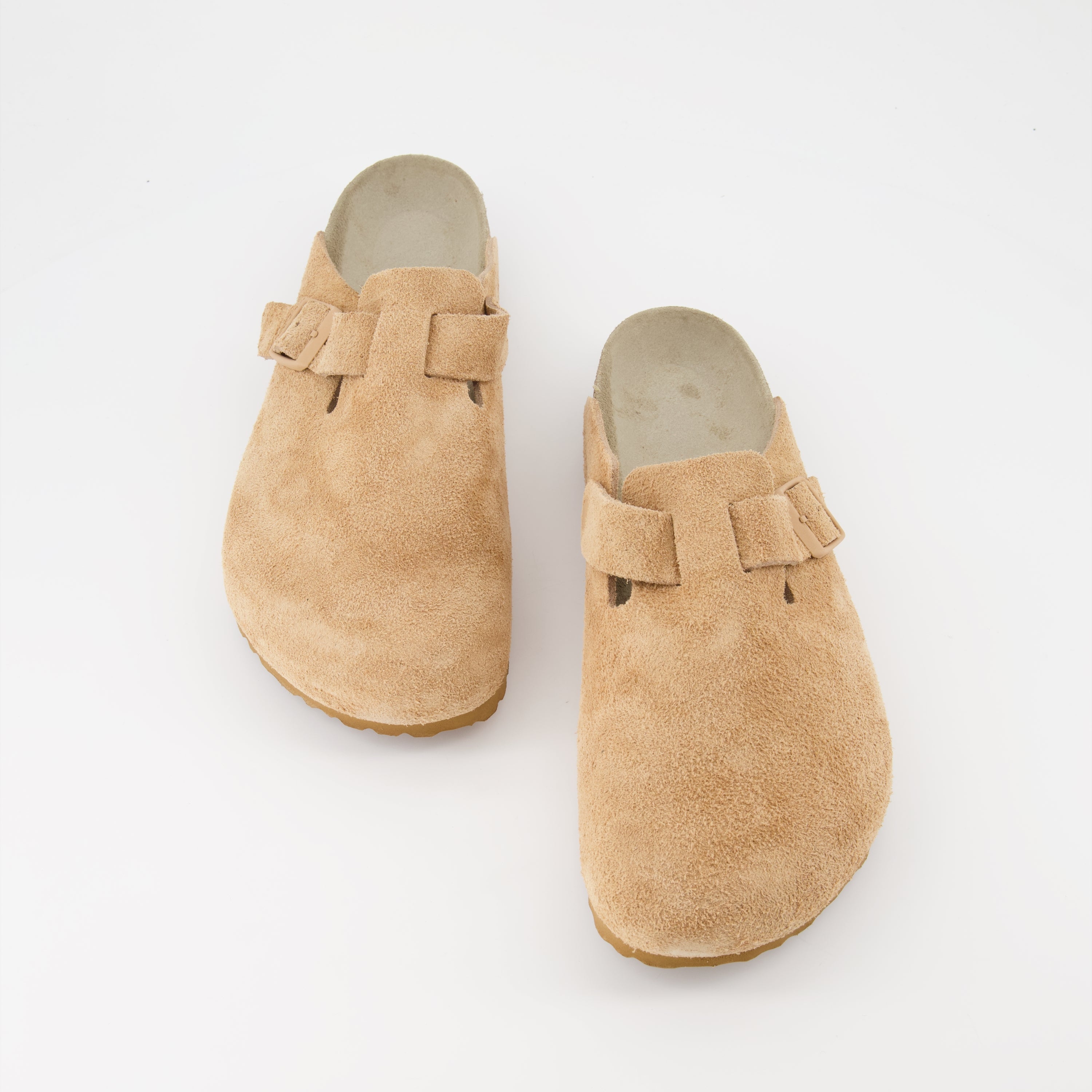 Sapatos abertos Claquettes Boston Birkenstock Bege Homme