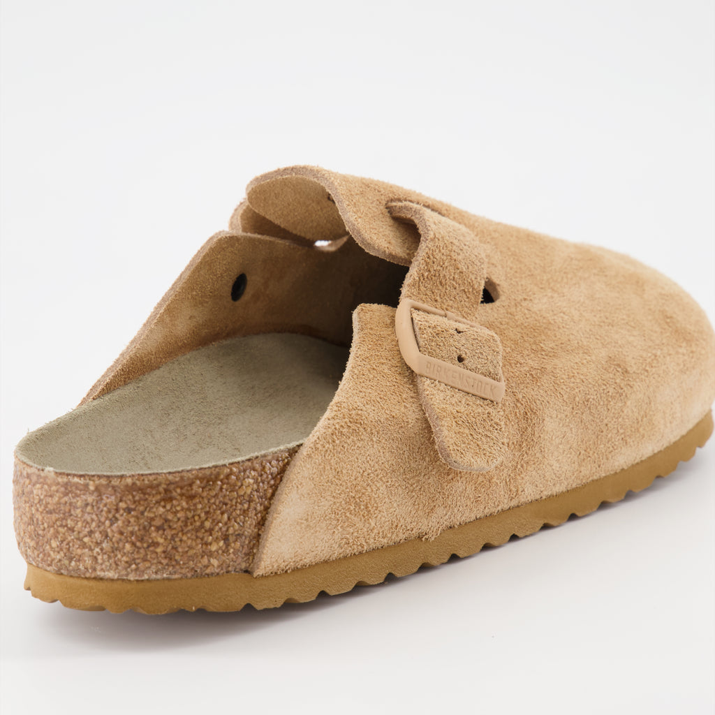 Sapatos abertos Claquettes Boston Birkenstock Bege Homme
