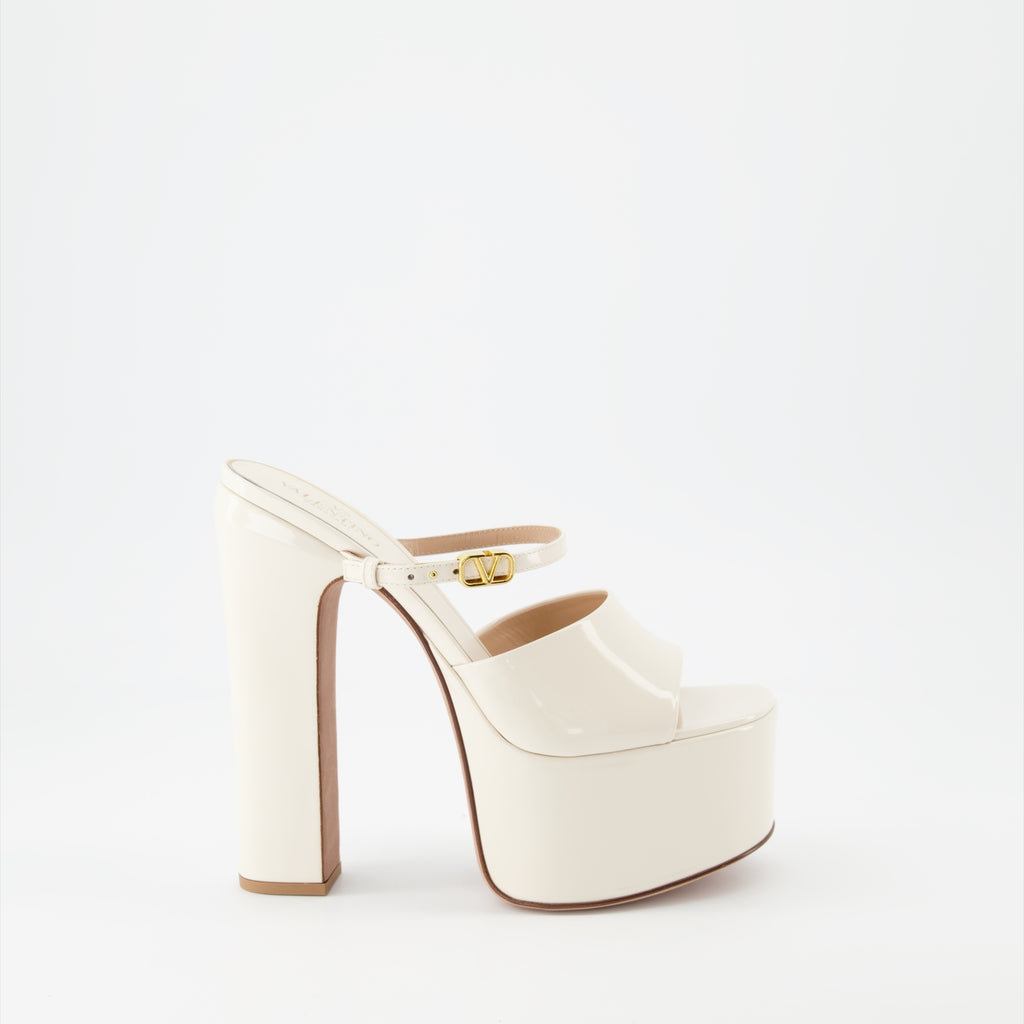 Zapatos de plataforma Claquettes compensées Tan-Go Valentino Garavani Beige Femme