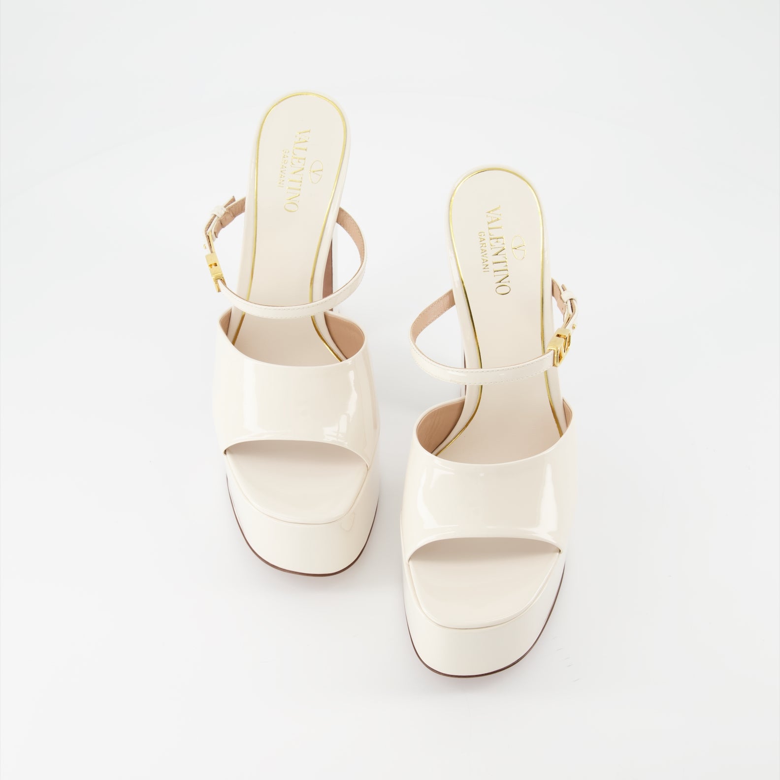 Zapatos de plataforma Claquettes compensées Tan-Go Valentino Garavani Beige Femme