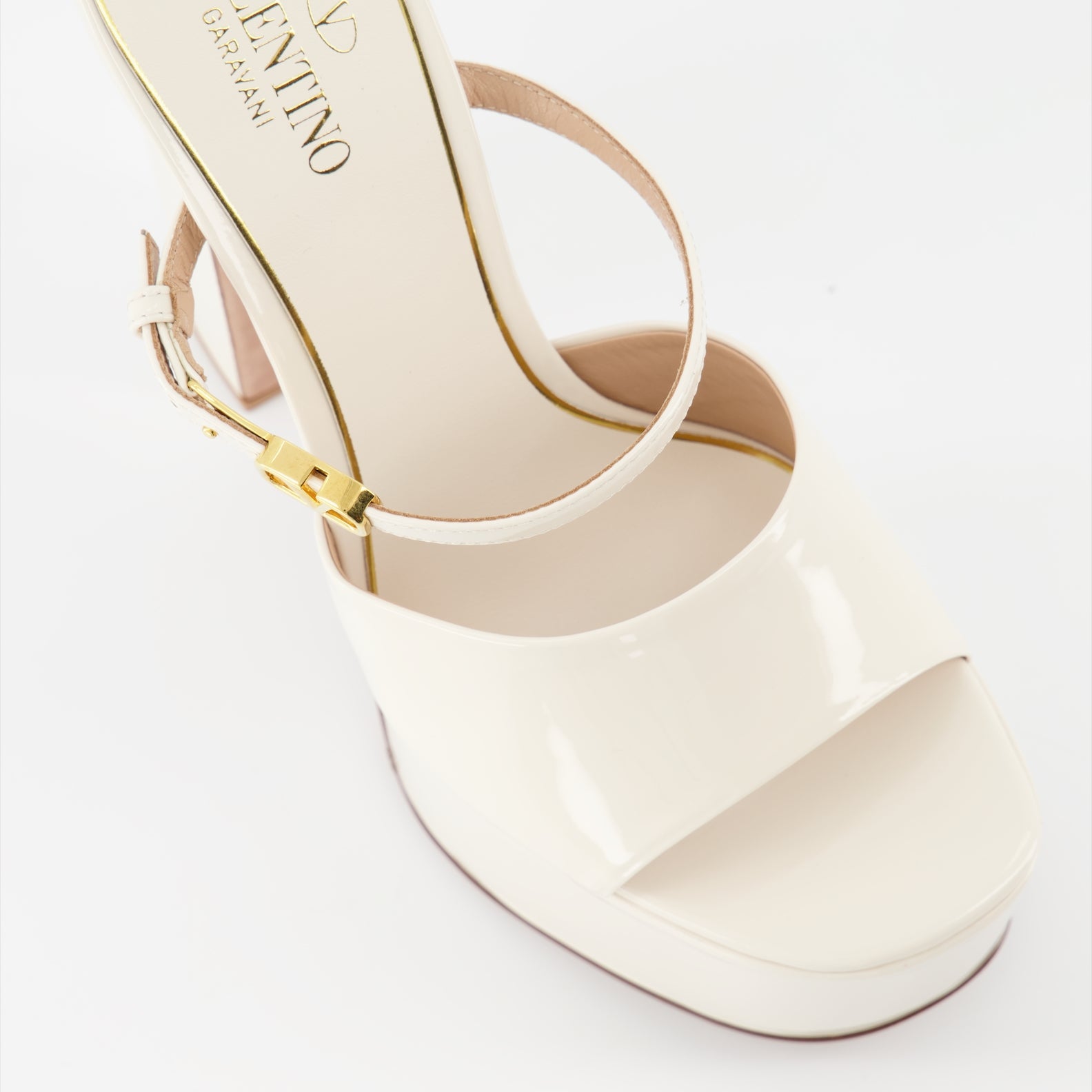 Zapatos de plataforma Claquettes compensées Tan-Go Valentino Garavani Beige Femme
