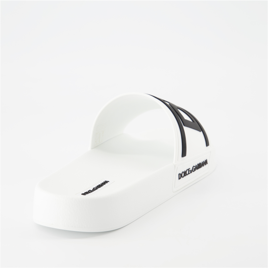 Sapatos abertos Claquettes DG Dolce & Gabbana Branco Homme