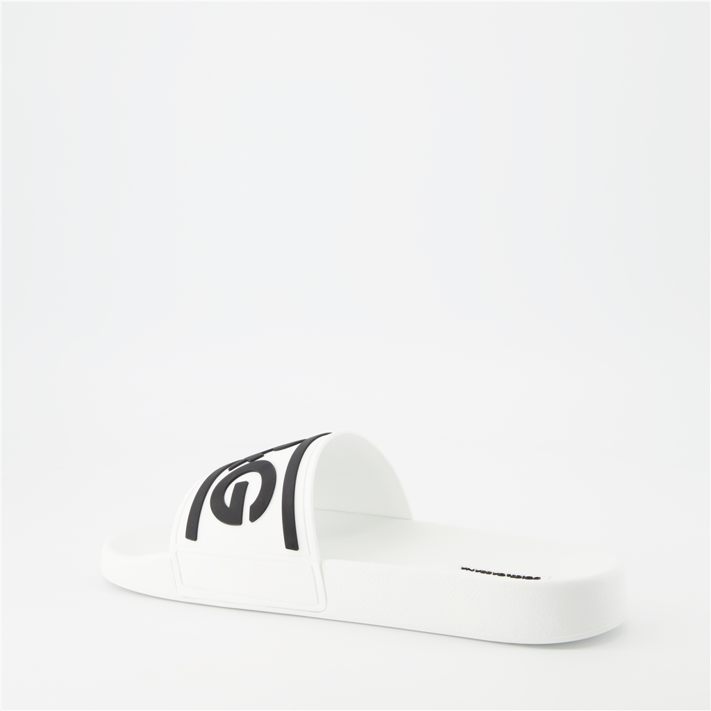 Sapatos abertos Claquettes DG Dolce & Gabbana Branco Homme