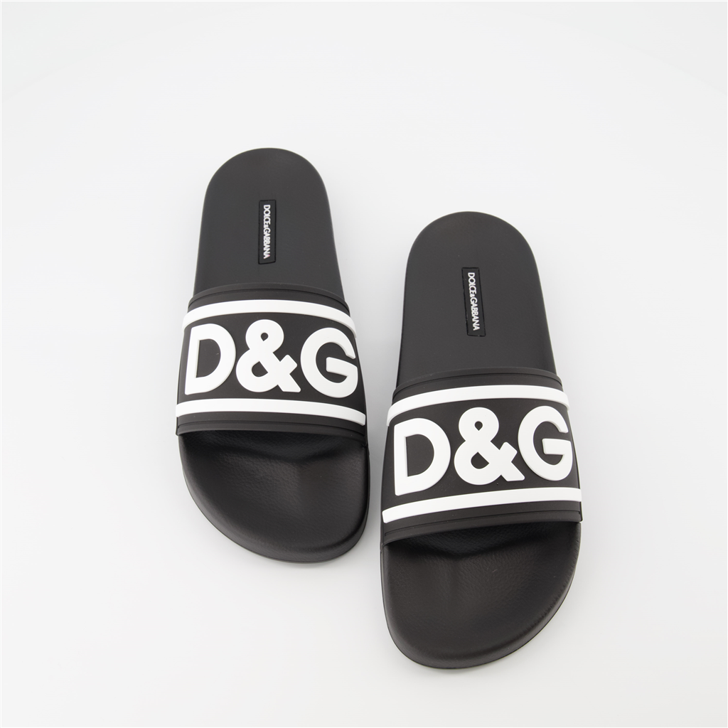 Zapatos abiertos Claquettes DG Dolce & Gabbana Negro Homme