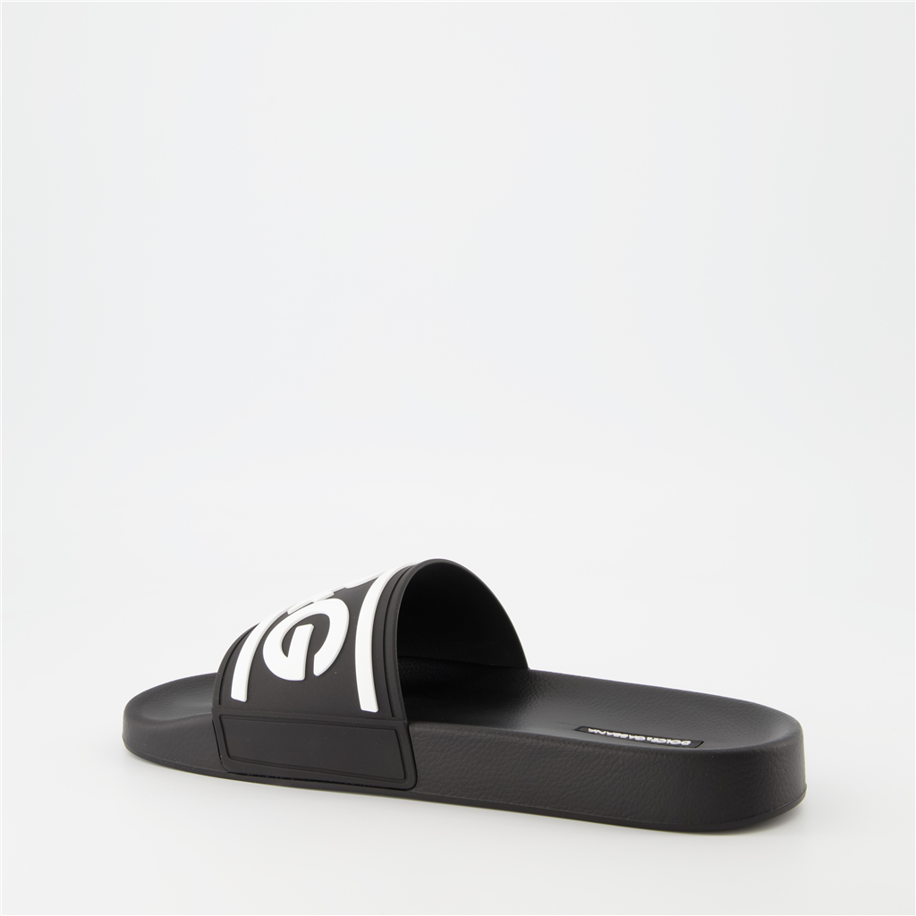 Zapatos abiertos Claquettes DG Dolce & Gabbana Negro Homme