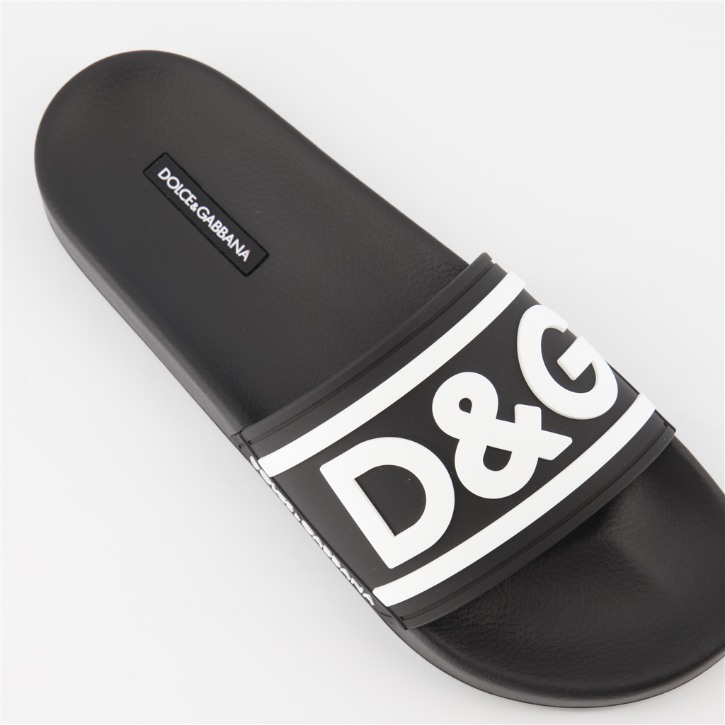 Zapatos abiertos Claquettes DG Dolce & Gabbana Negro Homme