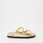 Offene schuhe Logo Sandalen Palm Angels Gold Femme
