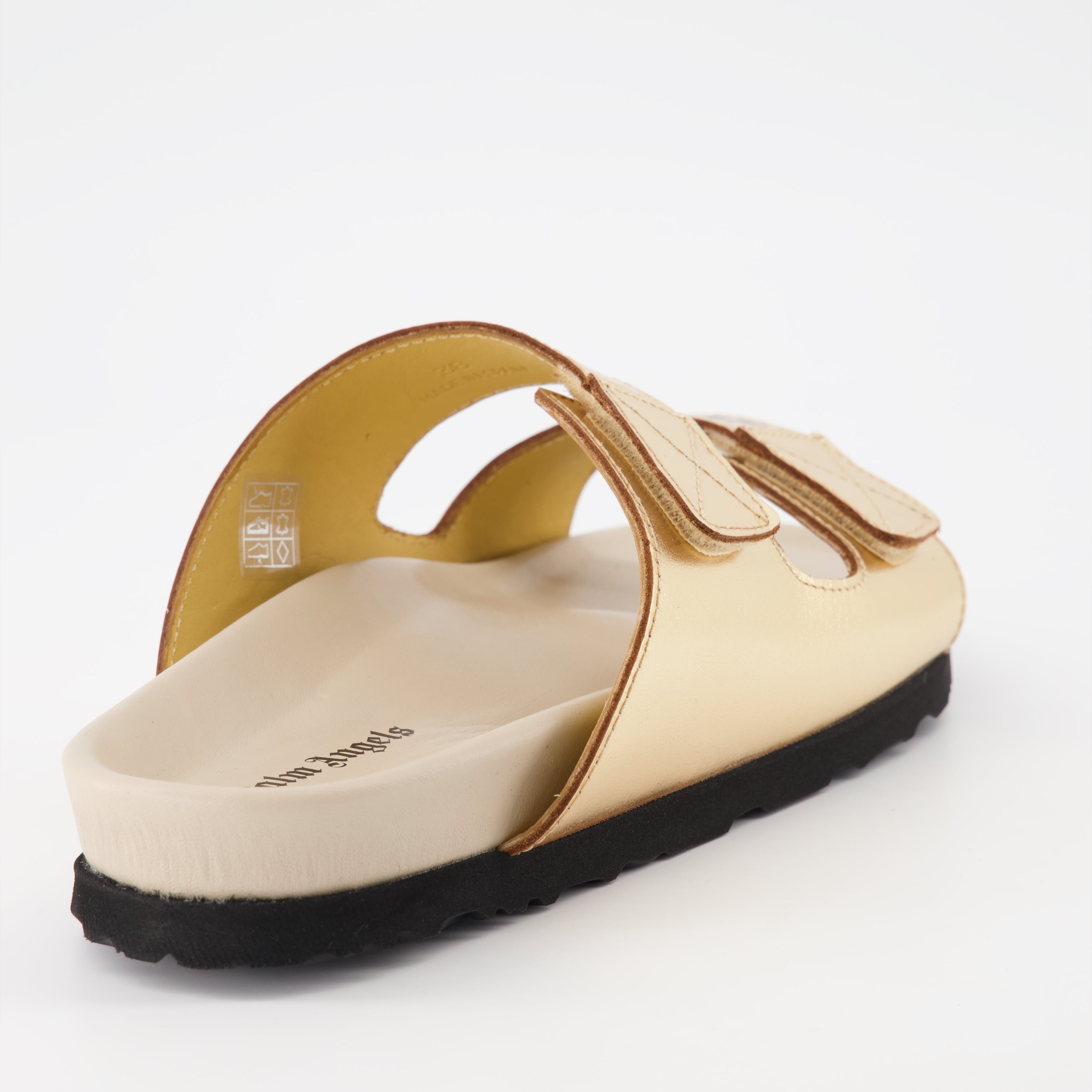 Offene schuhe Logo Sandalen Palm Angels Gold Femme