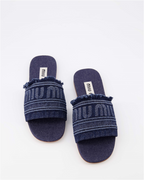 Tênis Claquettes en denim Miu Miu Azul escuro Femme