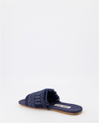 Tênis Claquettes en denim Miu Miu Azul escuro Femme