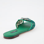 Zapatos abiertos Claquettes en dentelle Dolce & Gabbana Verde Femme