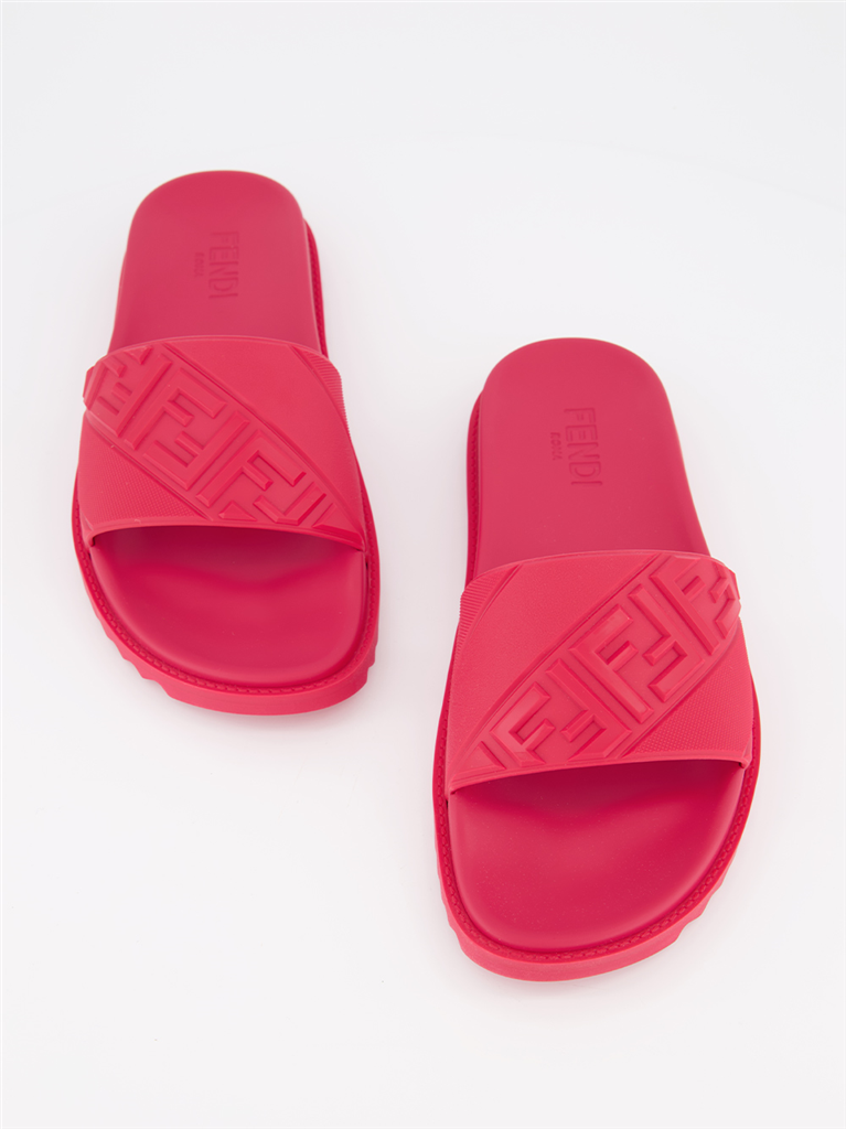 Sapatos abertos Claquettes FF Fendi Vermelho Homme