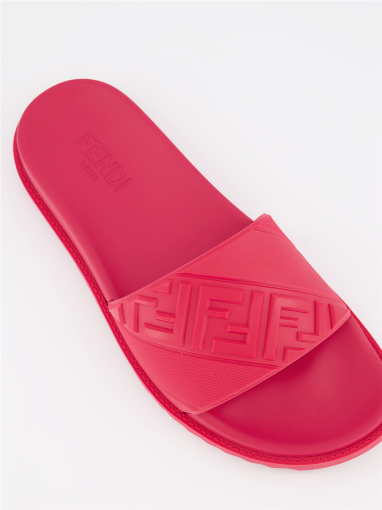 Sapatos abertos Claquettes FF Fendi Vermelho Homme