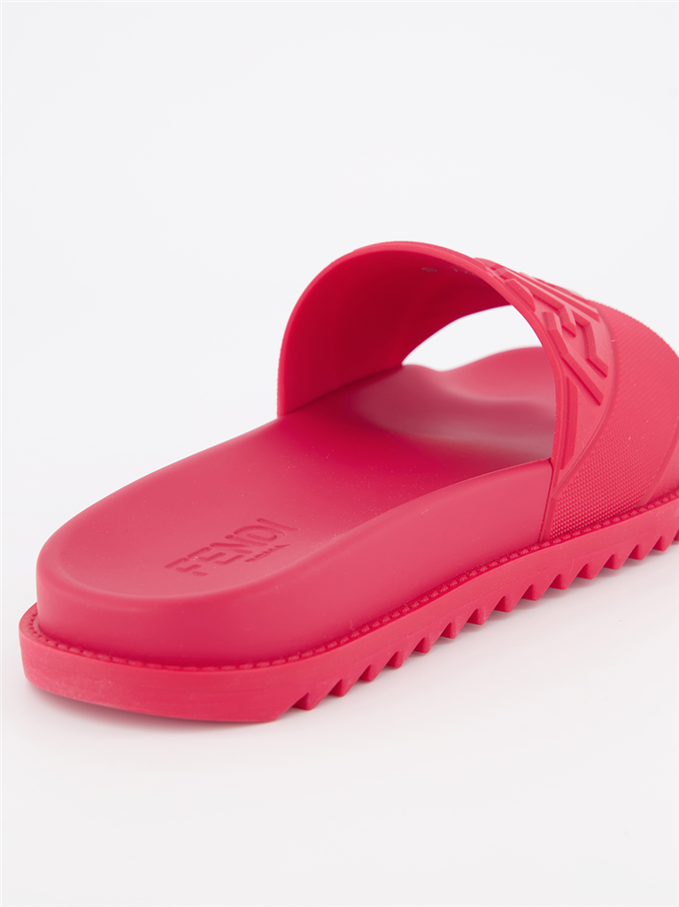 Sapatos abertos Claquettes FF Fendi Vermelho Homme