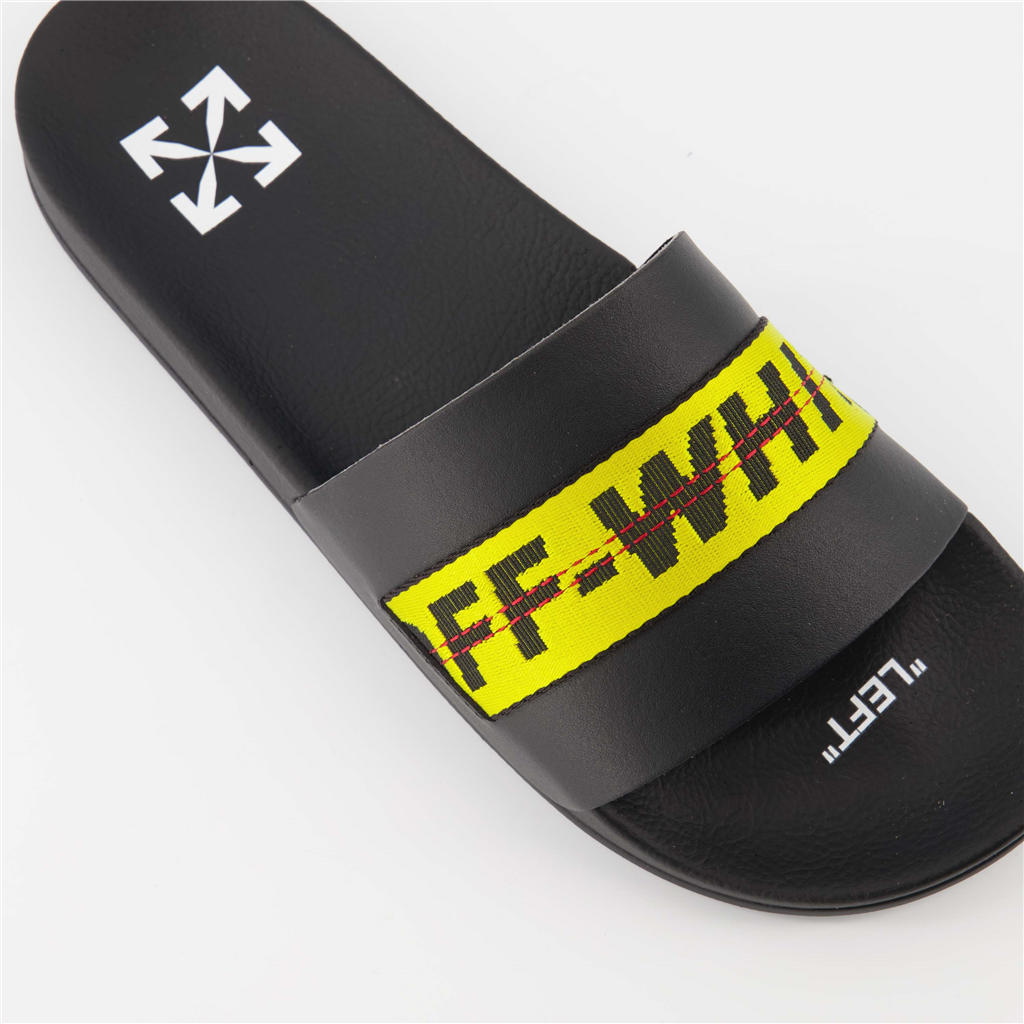 Sapatos abertos Claquettes Industrial Off-White Preto Homme