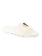 Zapatos abiertos Claquettes Medusa Versace Blanco Femme