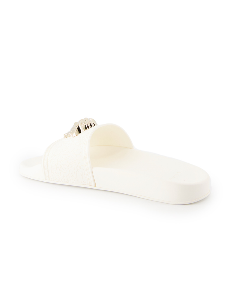 Zapatos abiertos Claquettes Medusa Versace Blanco Femme