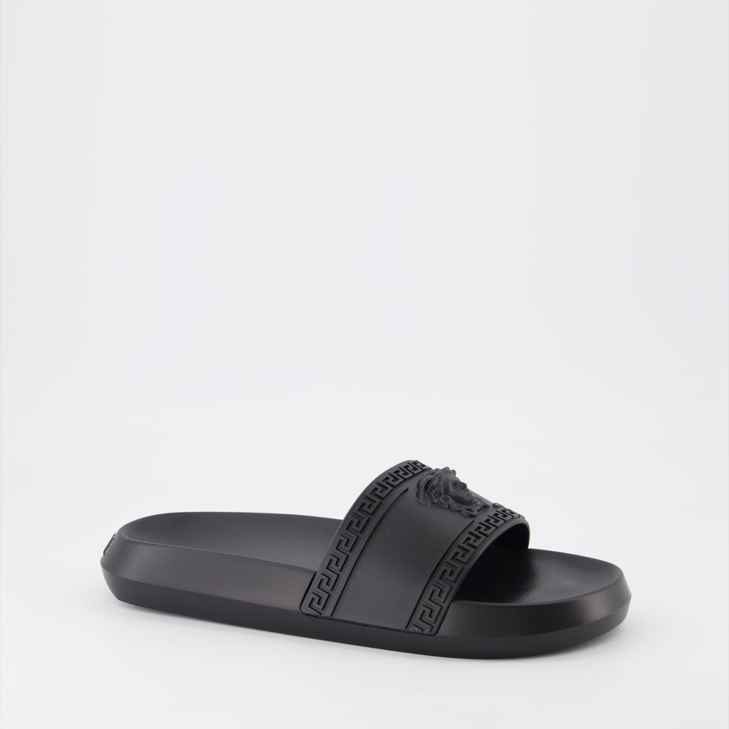 Zapatos abiertos Claquettes Medusa Versace Negro Homme